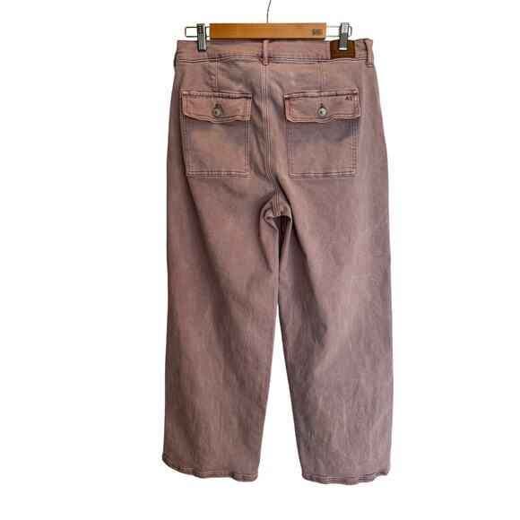 American Eagle Women’s 12 Stretch Skater Jeans High Rise Wide Leg Purple Denim - Picture 6 of 13